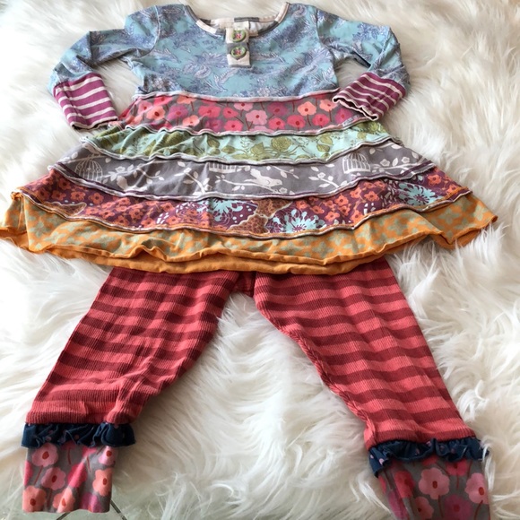 MATILDA JANE TUNIC LONG SLEEVE SHIRT & PANTS SZ 2